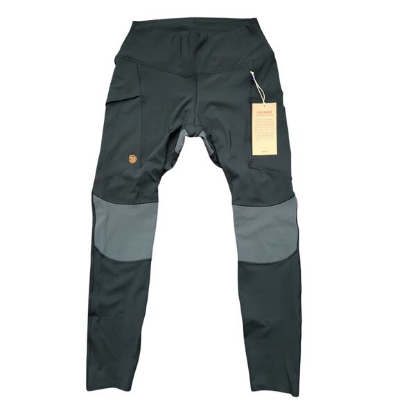 NWT Fjallraven Trekking Tights Pro Black Iron Grey Size Large - Picture 1 of 8
